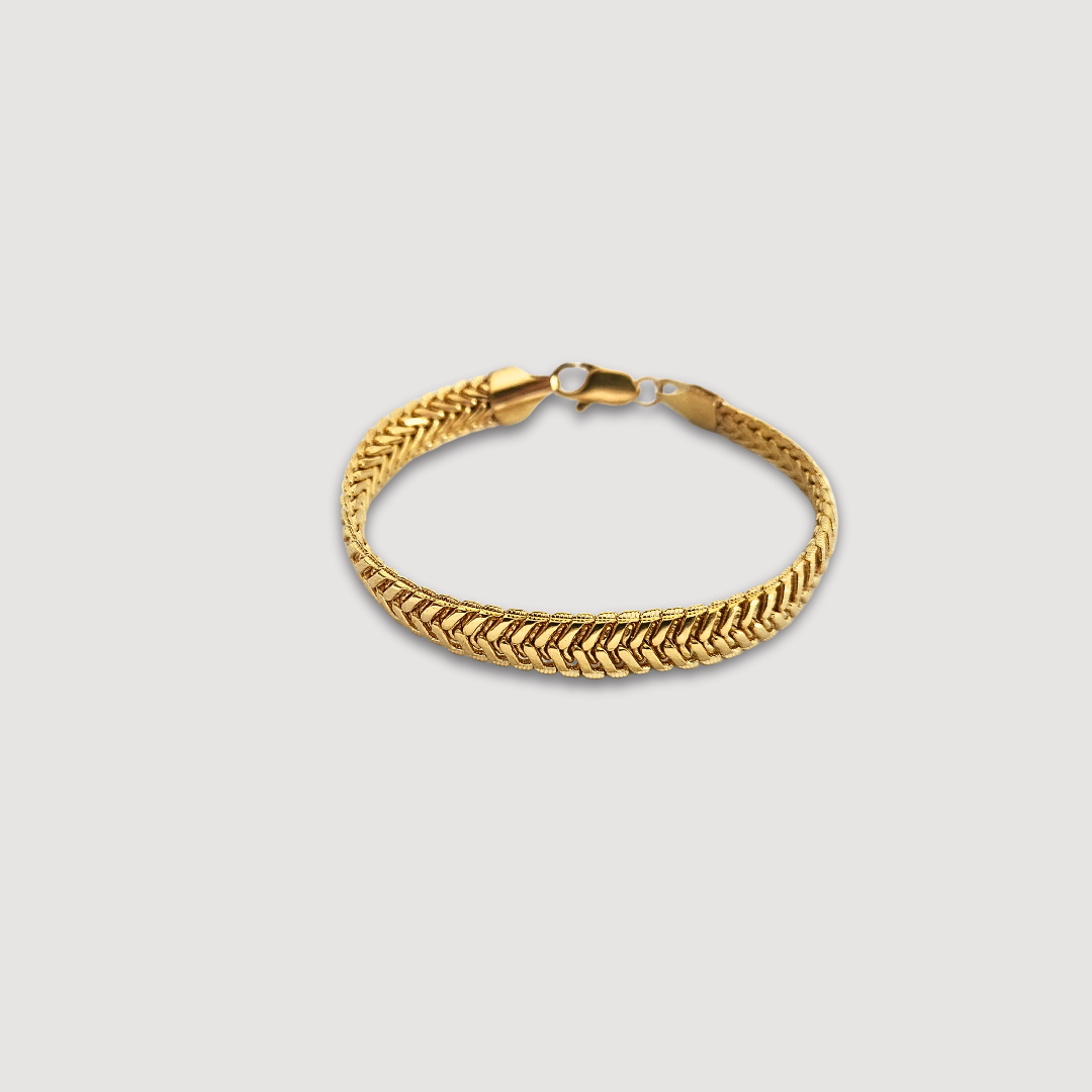 24K Pure Gold Filled Unisex Franco Bracelet