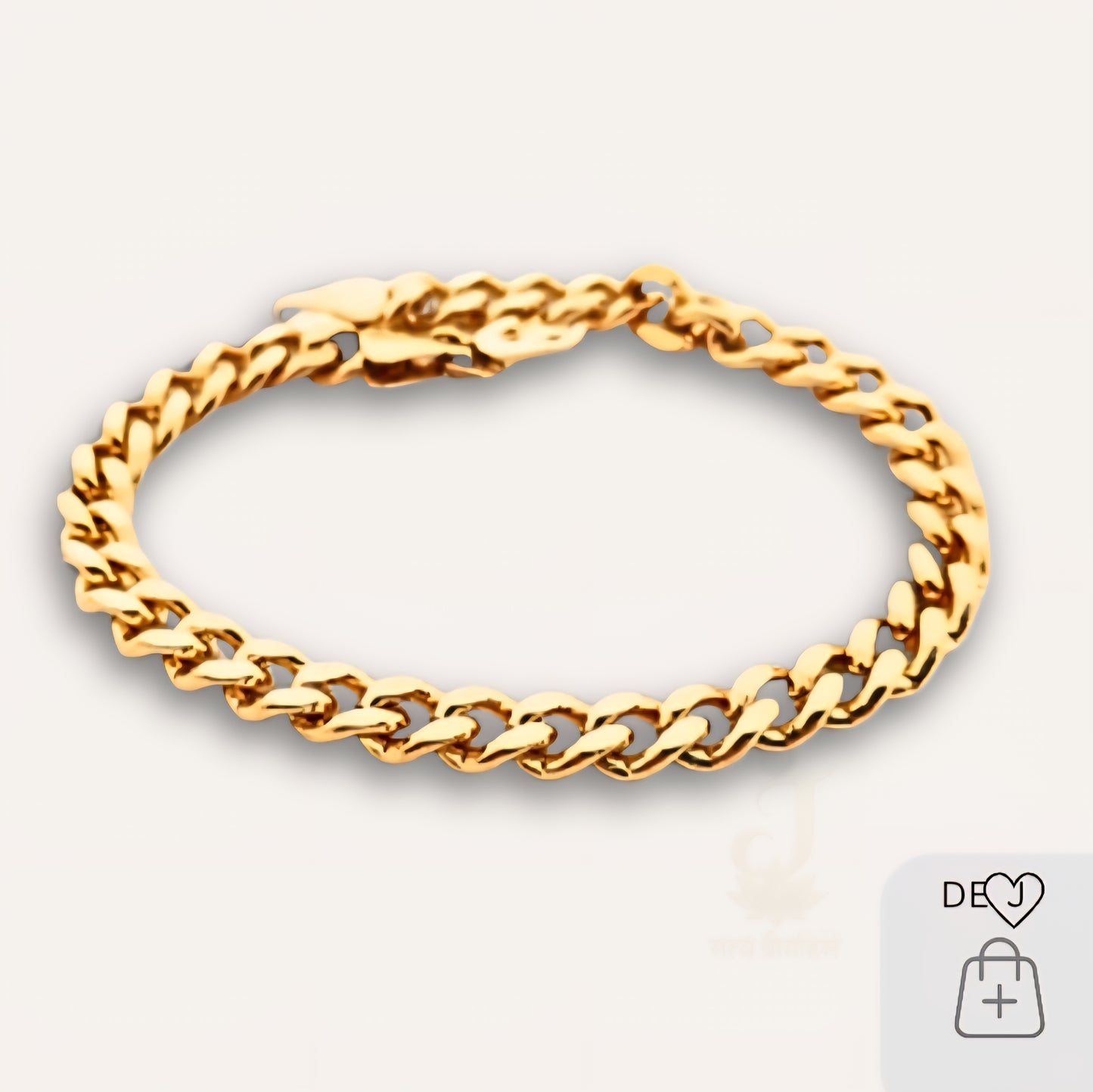 24k Pure Gold Filled O-link Curb Unisex Bracelet