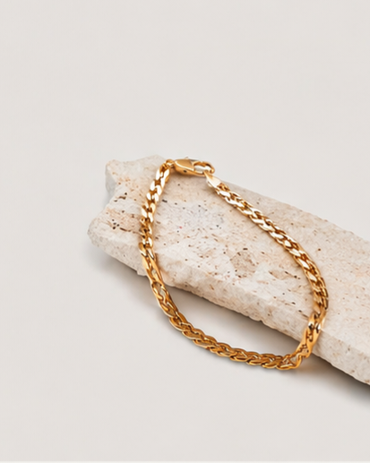 24k "Cobra link" bracelet..