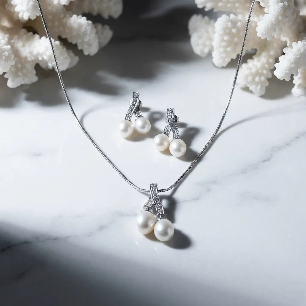 Pearl Cascade Elegance set