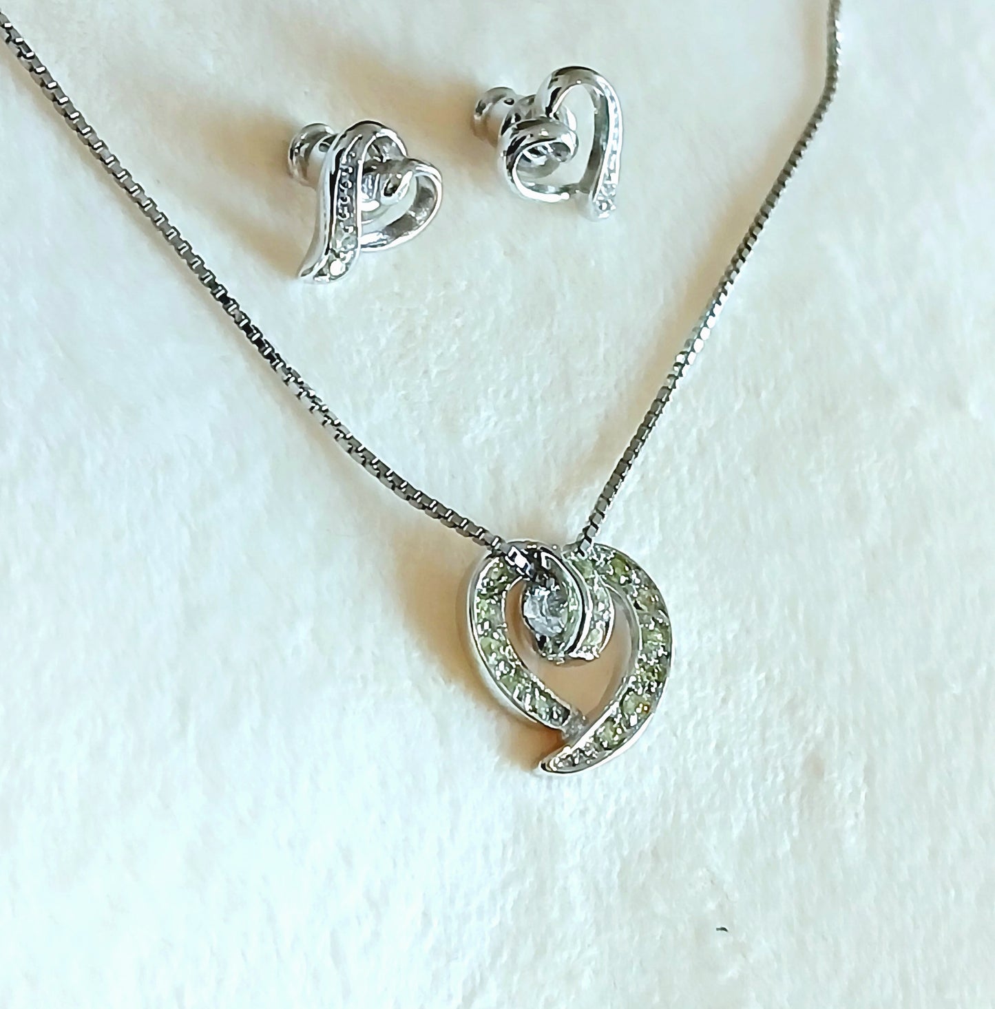 Swirl Heart Earring and Pendant Set