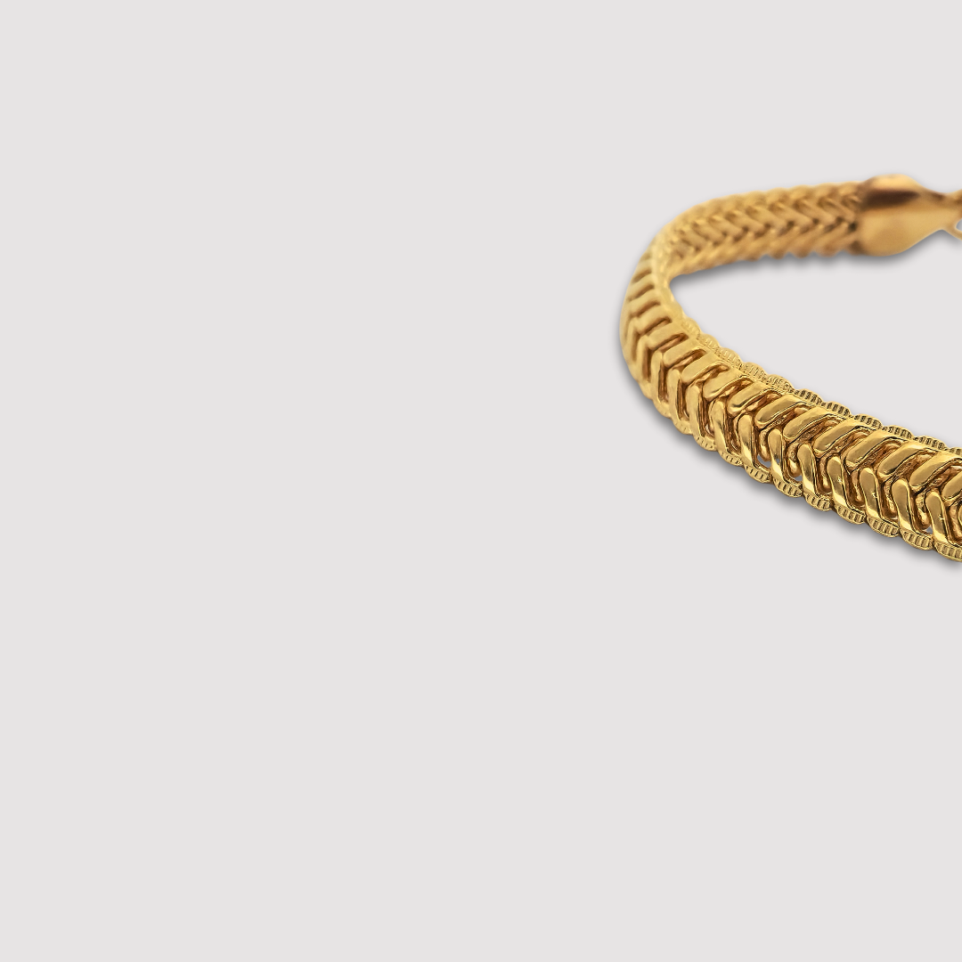 24K Pure Gold Filled Unisex Franco Bracelet