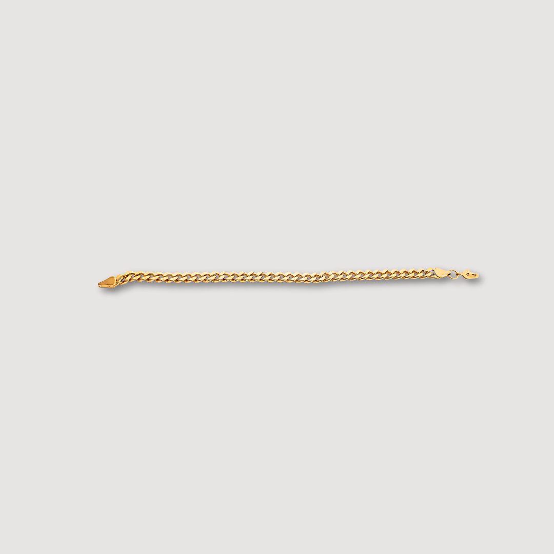 24k Pure Gold Filled O-link Curb Unisex Bracelet