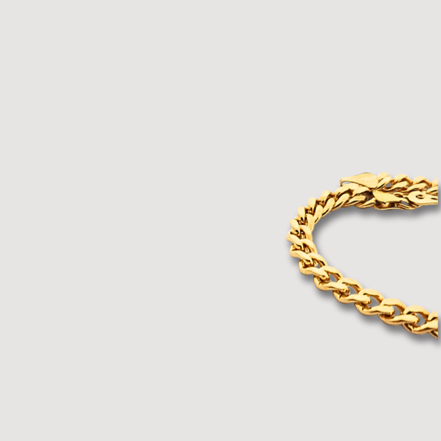 24k Pure Gold Filled O-link Curb Unisex Bracelet