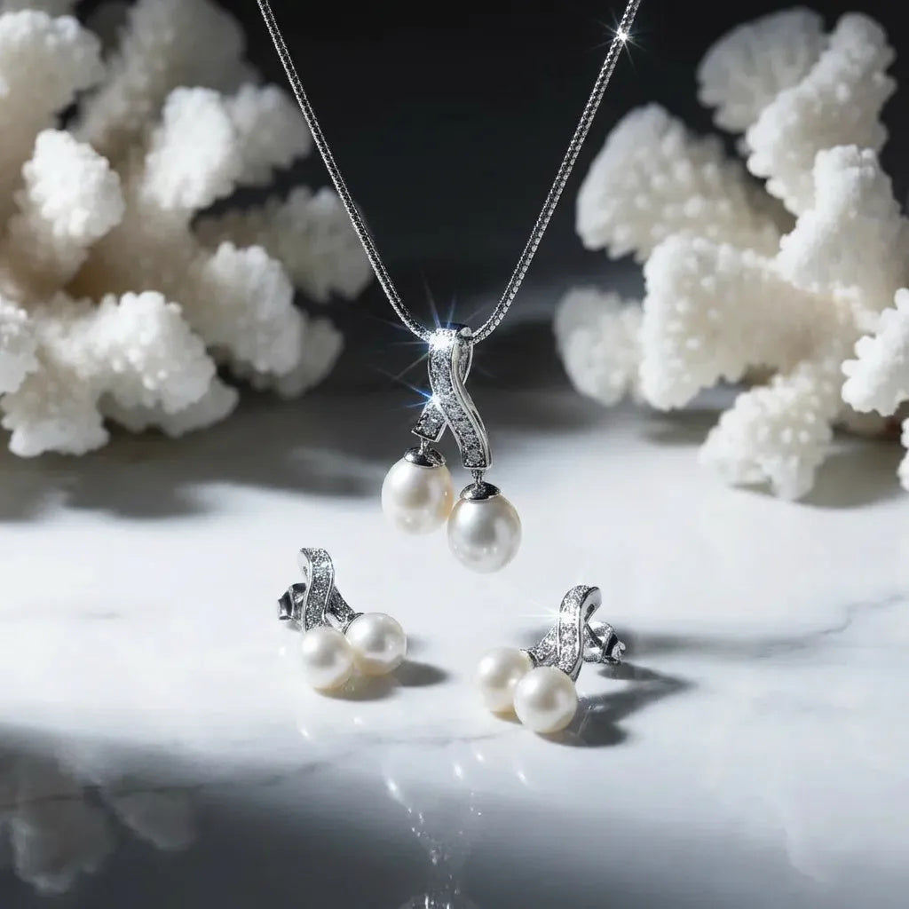 Pearl Cascade Elegance set