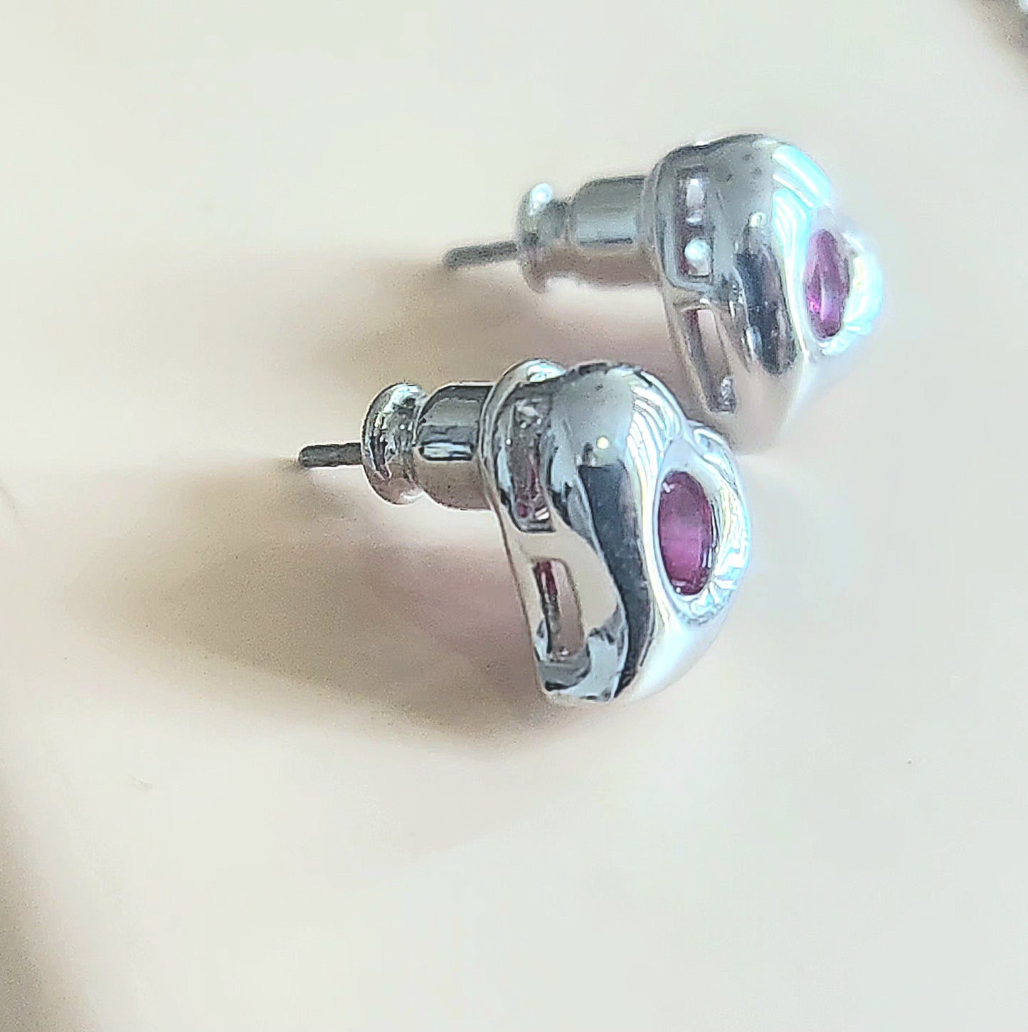 925 sterling silver pendant and earrings HEART set