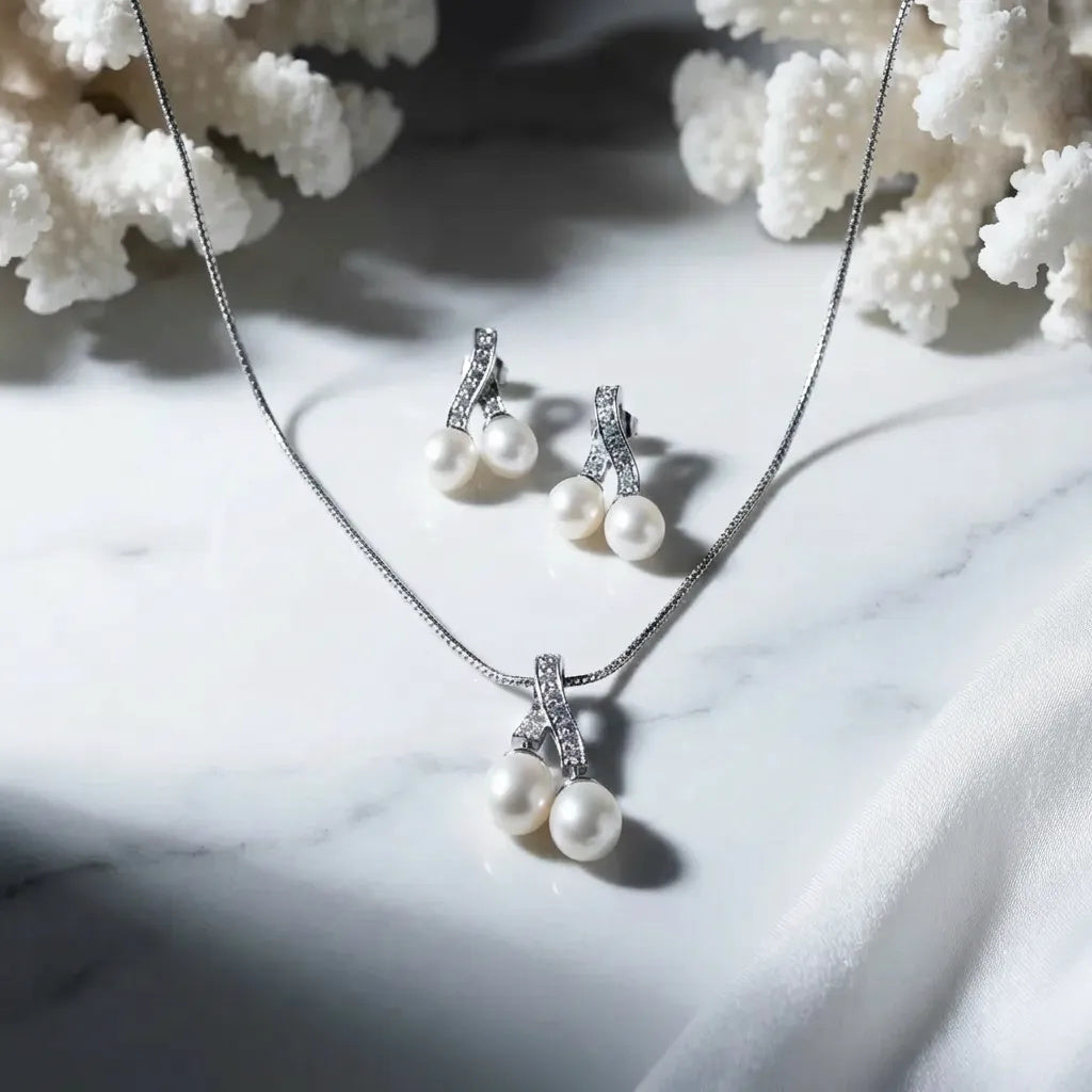 Pearl Cascade Elegance set