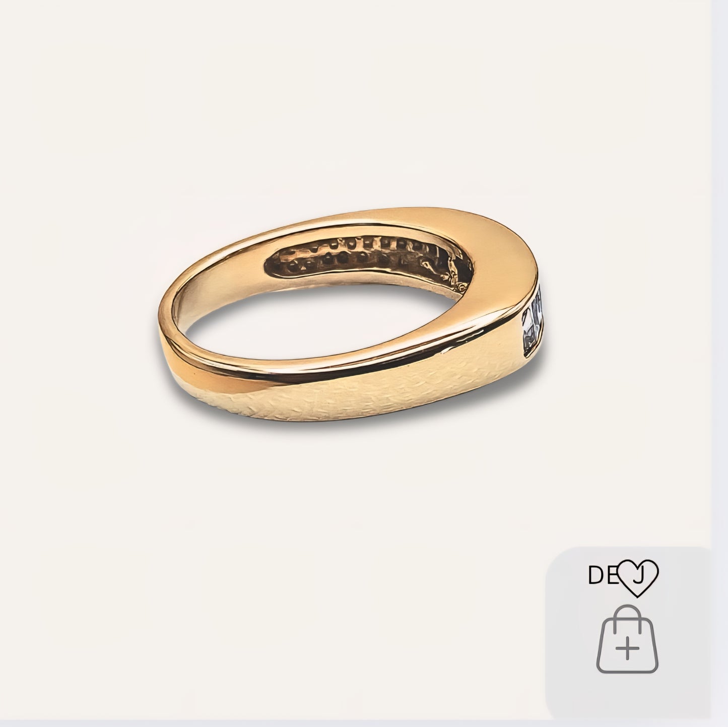 995 Pure Gold Fused Channel Set Ring
