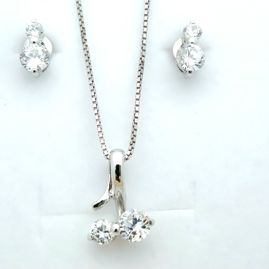925 Sterling Silver Earring and Pendant Set