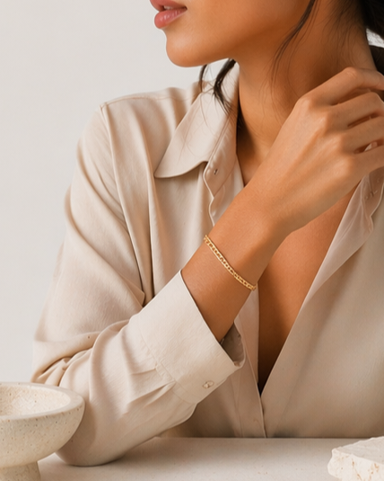 24k "Cobra link" bracelet..