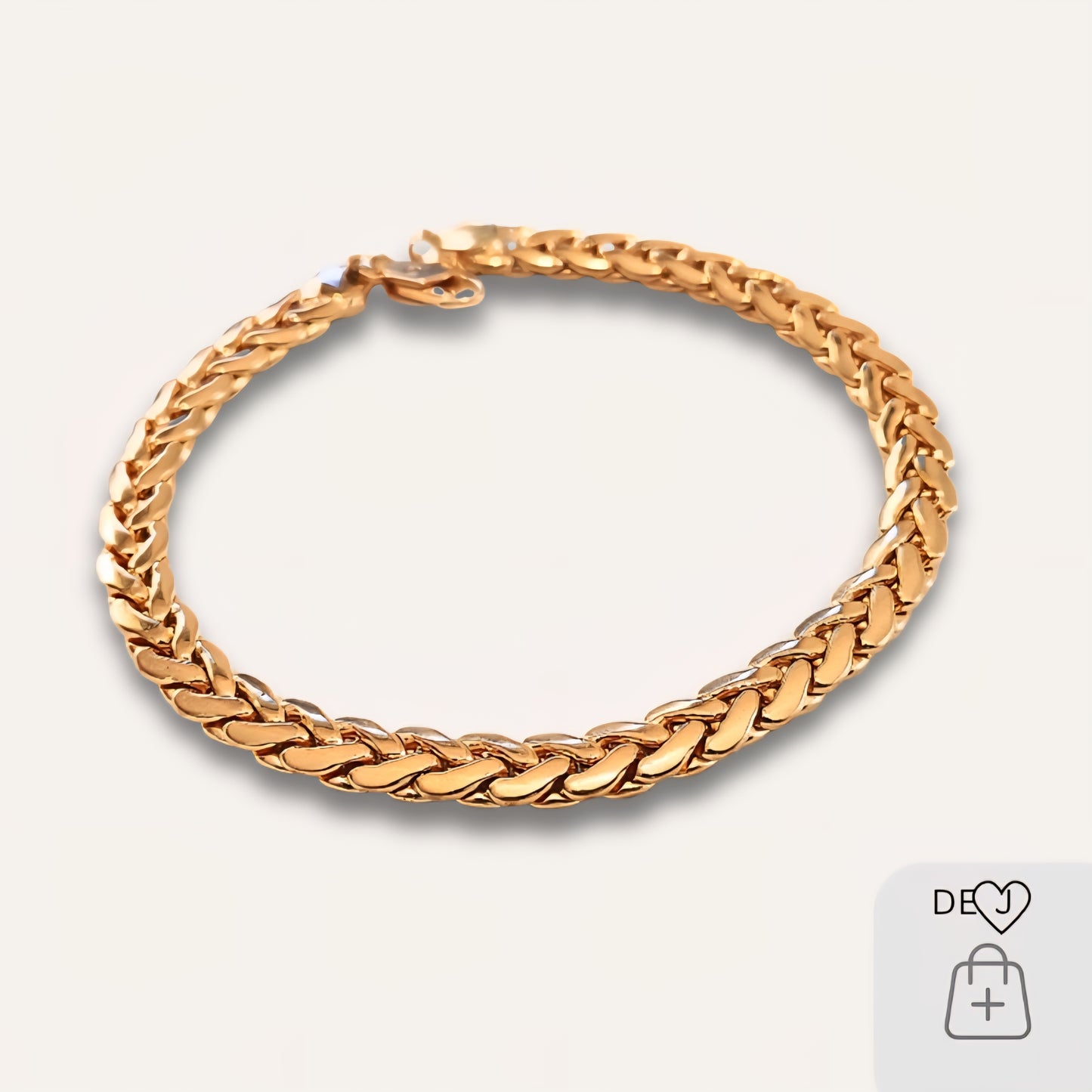 24k Goldfused "Cobra link" bracelet..