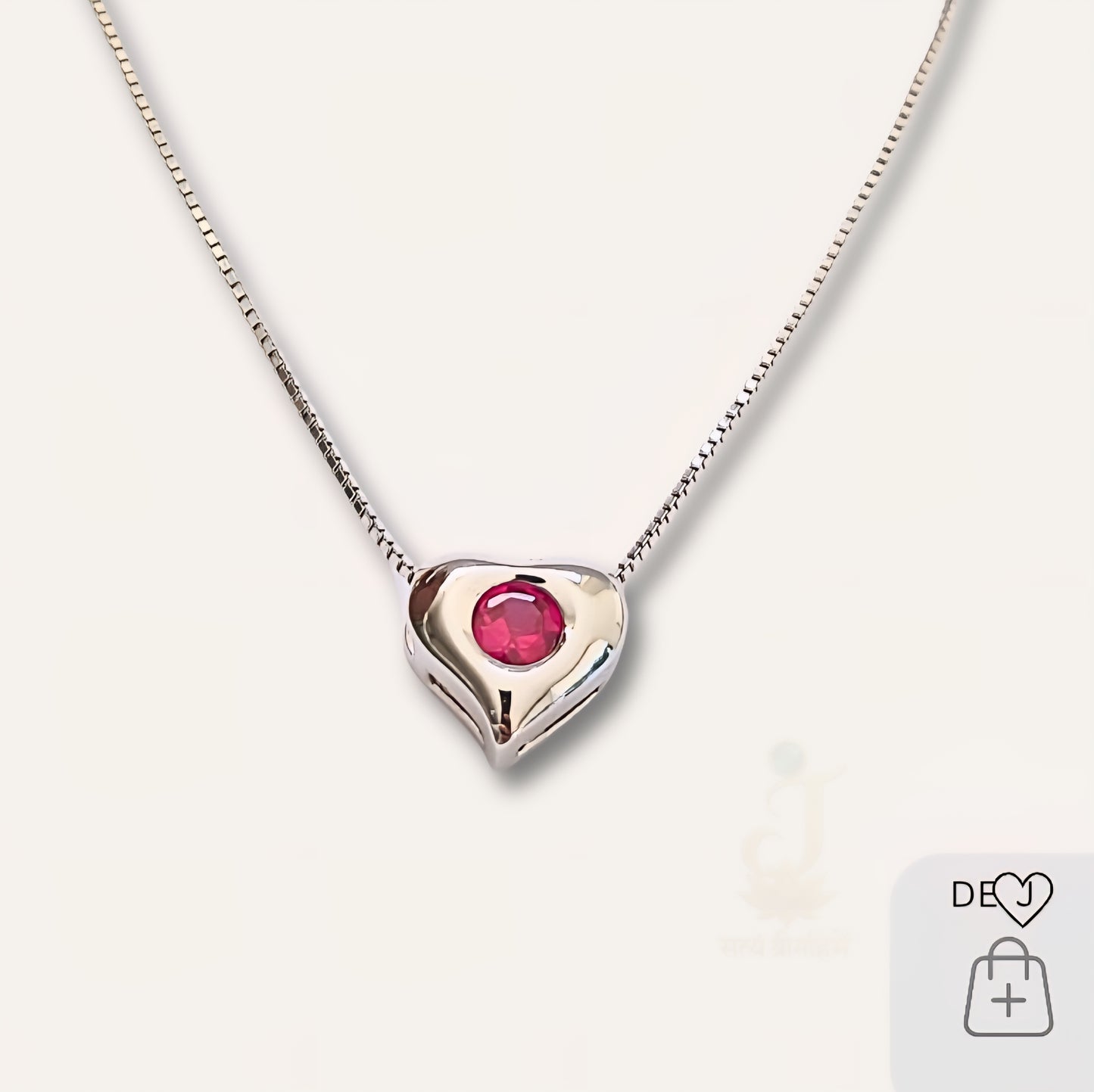 925 sterling silver pendant and earrings HEART set