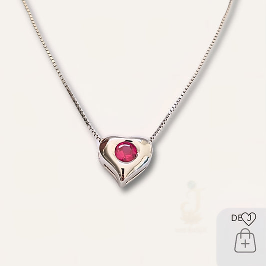 925 sterling silver pendant and earrings HEART set