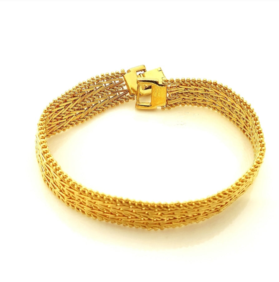 Zarira - Pure 24k Gold Filled handcrafted bracelet for her.