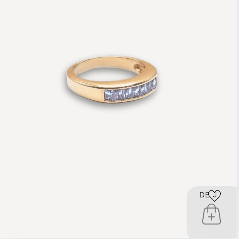 995 Pure Gold Fused Channel Set Ring