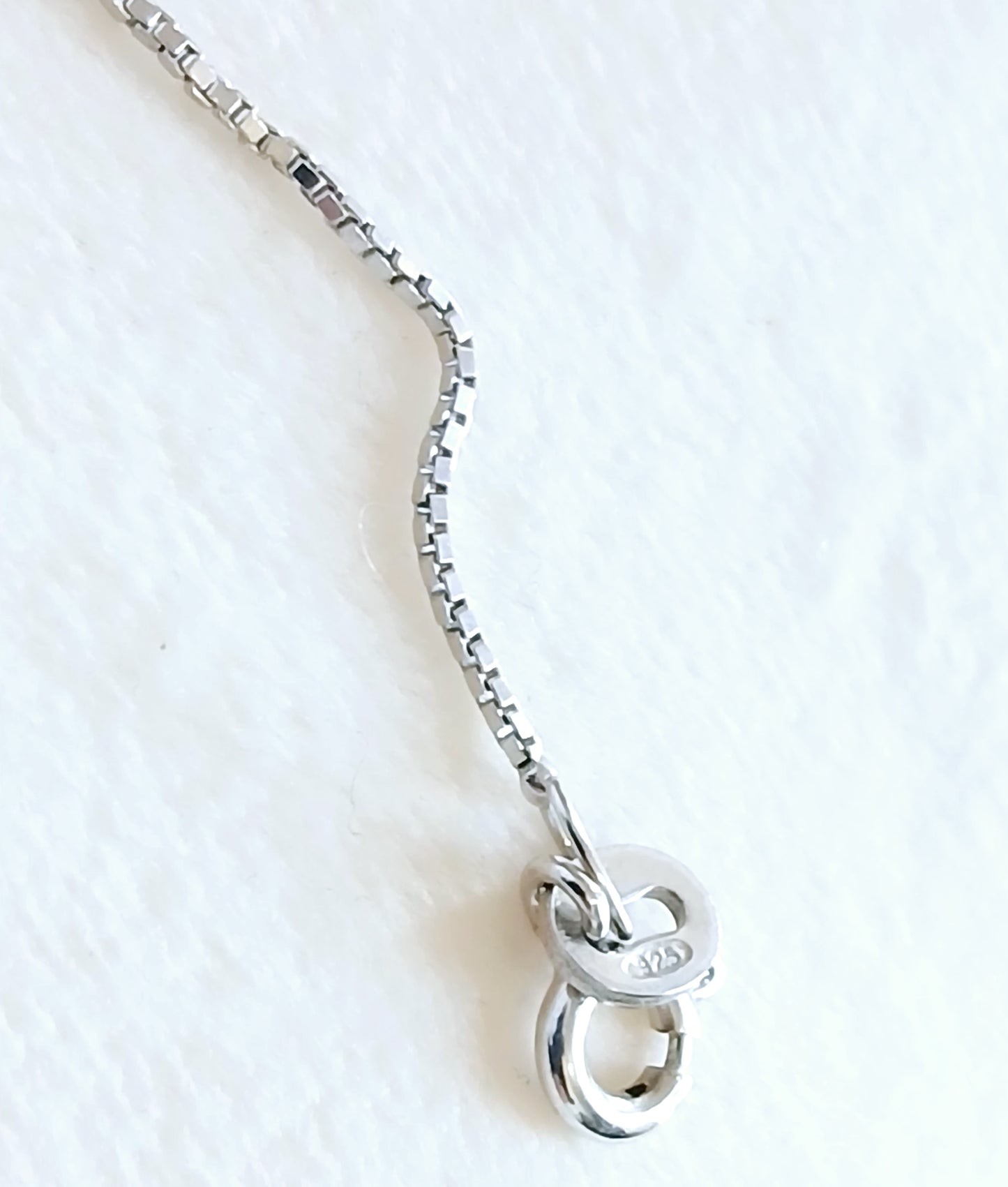 Dangling pearls and CZ with 925 sterling silver. Earrings and pendant set