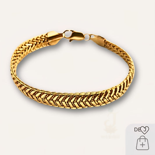 24K Pure Gold Filled Unisex Franco Bracelet