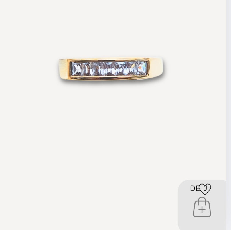 995 Pure Gold Fused Channel Set Ring